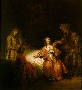 REMBRANDT Harmenszoon van Rijn Joseph Accused by Potiphar's Wife oil on canvas